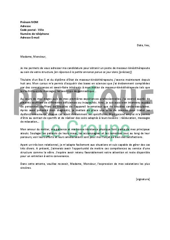 Lettre De Motivation Pour Un Emploi Nouveau  Job Application Cover Letter