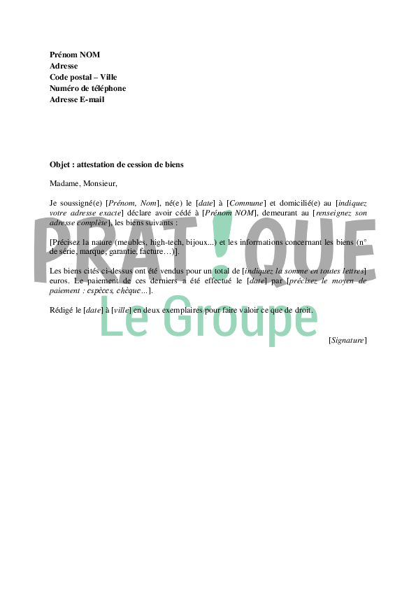 Lettre Type Vente Voiture Occasion  Anderson Sheryl Blog