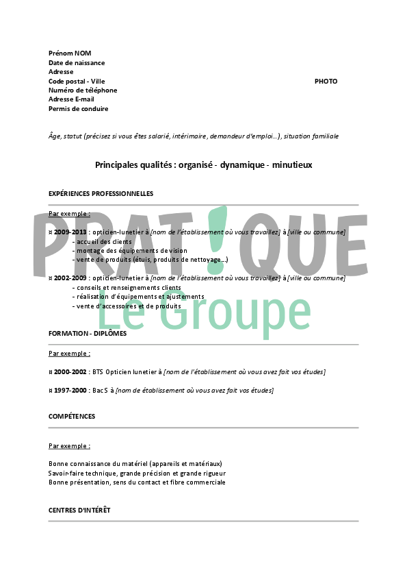 responsable magasin opticien lunetier