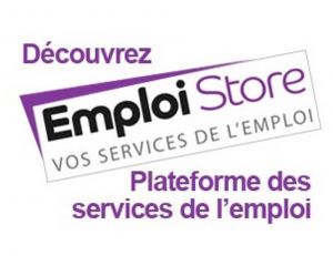 Logo de l'Emploi Store, dispositif connecté mis en place par Pôle emploi