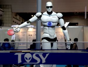 Aperçu d'un robot lors du salon IREX au Japon
