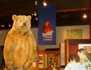 Un Kodiak naturalisé au musée de Fairbanks, Alaska