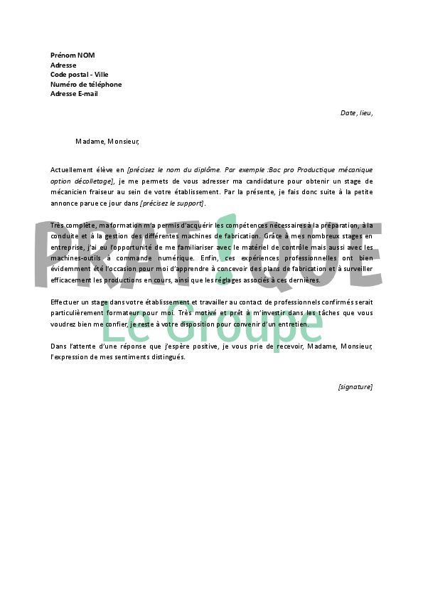 Lettre De Motivation Pour Formation KinesithÃ©rapeuthe  House MY a