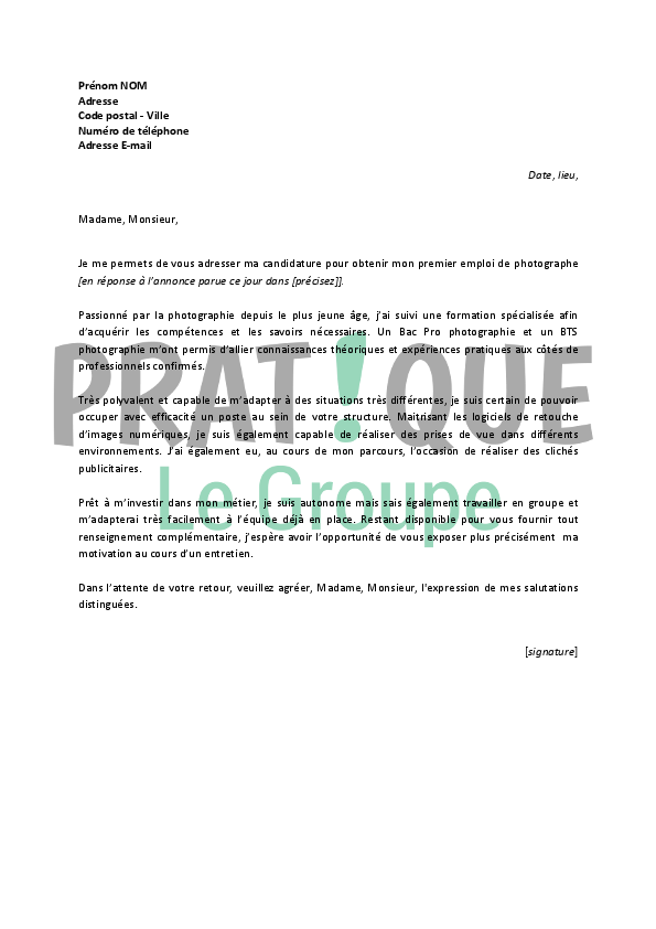 Model Lettre De Motivation Pour Macdonald - Meteran t