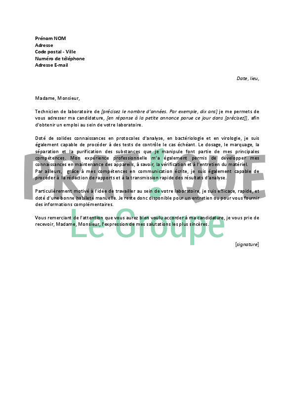 Technicien laboratoire emploi - CCMR