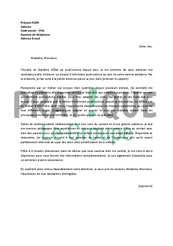 Lettre De Motivation Stage Infirmier Aux Urgences