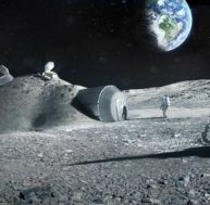 Vue d'artiste d'une base lunaire installée sur la Lune - copyright ESA