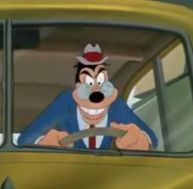 Dingo sous l'emprise de la colère, une fois entré dans l'habitacle de sa voiture - copyright Disney