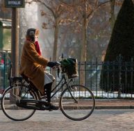 Cycliste Place d'Italie à Paris 