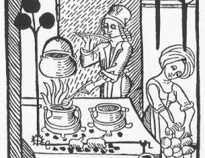 Une cuisine au Moyen-âge