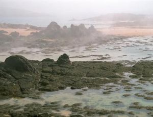 Paysage type des îles Chausey à marée basse, le paradis de la pêche du homard