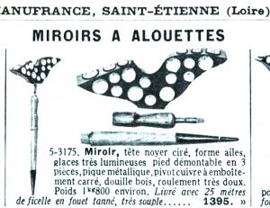 Miroirs à alouettes, catalogue Manufrance, 1955