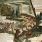 Gravure illustrant la vision qu'eurent les premiers voyageurs: les Amériques, la terre des castors